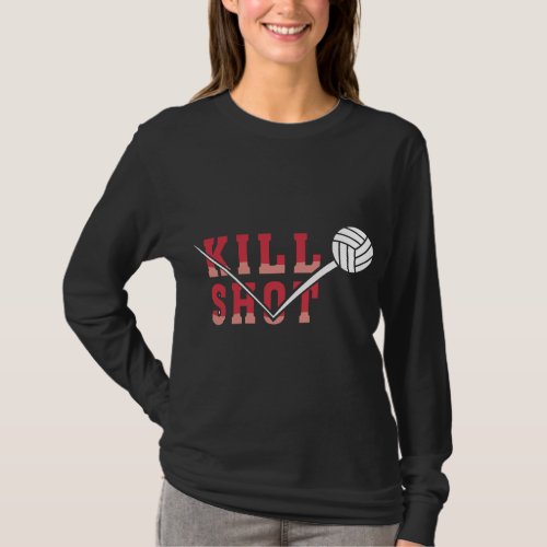 Kill Shot Volleyball Black T_Shirt