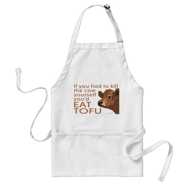 Kill the Cow - Vegan, Vegetarian Adult Apron (Front)