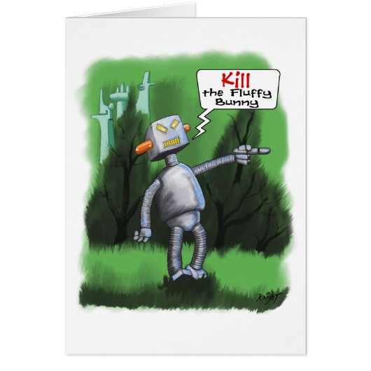 Kill the Fluffy Bunny Card (Front)