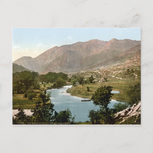 Killarney Ireland, MacGillycuddy Reeks Mountains Postcard (Front)