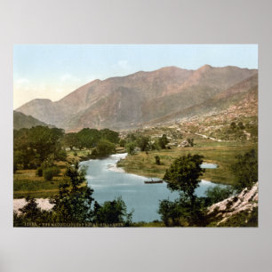 Killarney Ireland print, MacGillycuddy's Reeks Poster