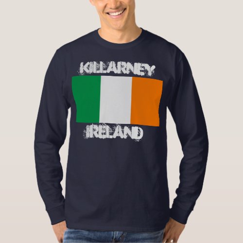 Killarney Ireland with Irish flag T_Shirt
