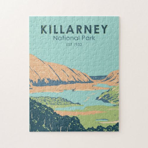 Killarney National Park Ireland Travel Art Vintage Jigsaw Puzzle