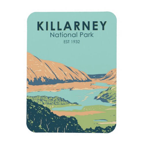 Killarney National Park Ireland Travel Art Vintage Magnet