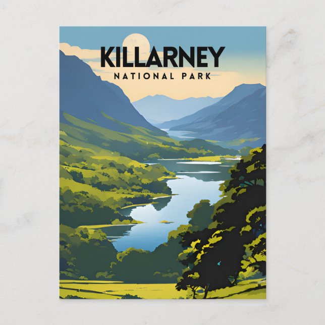 Killarney National Park Travel Poster Postcard (Front)