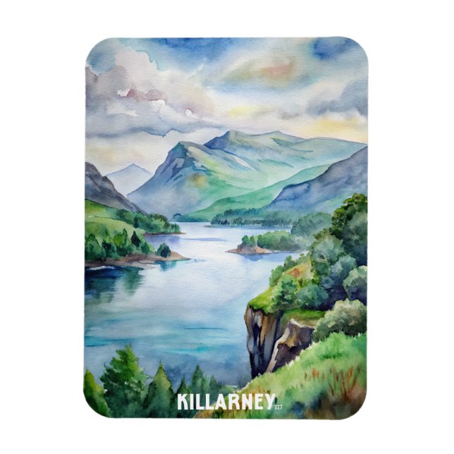 Killarney National Park Watercolor Painting  Magnet (Vertical)