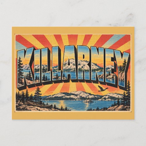 Killarney ON Quartzite Ridges Sapphire Lakes Art Postcard