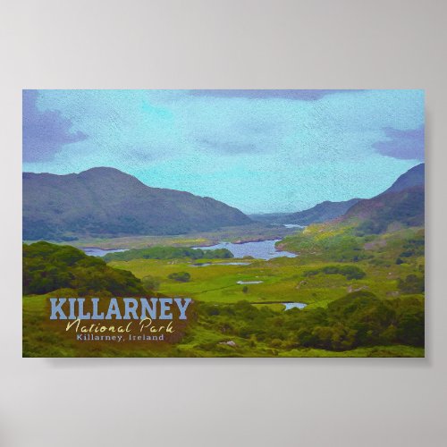 KILLARNEY WATERCOLOR _ KILLARNEY LAKE IRELAND POSTER
