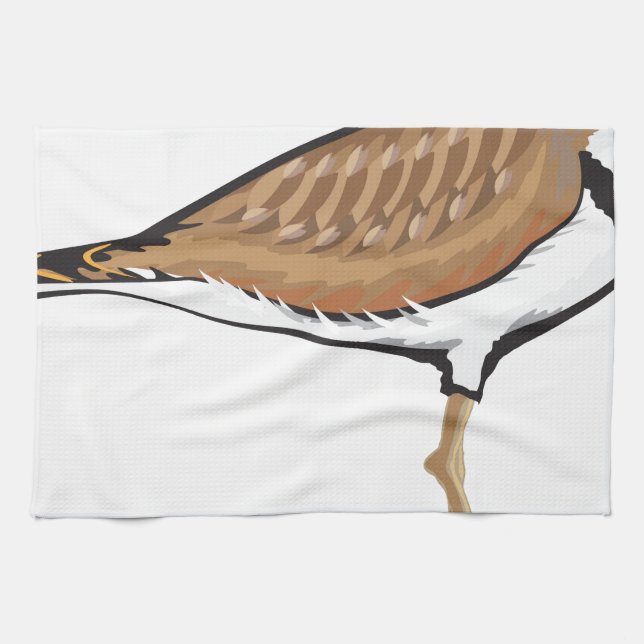 Killdeer bird vector illustration simplified towel (Horizontal)