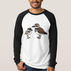 Killdeer & Chick Men's Canvas Long Sleeve Raglan T-Shirt