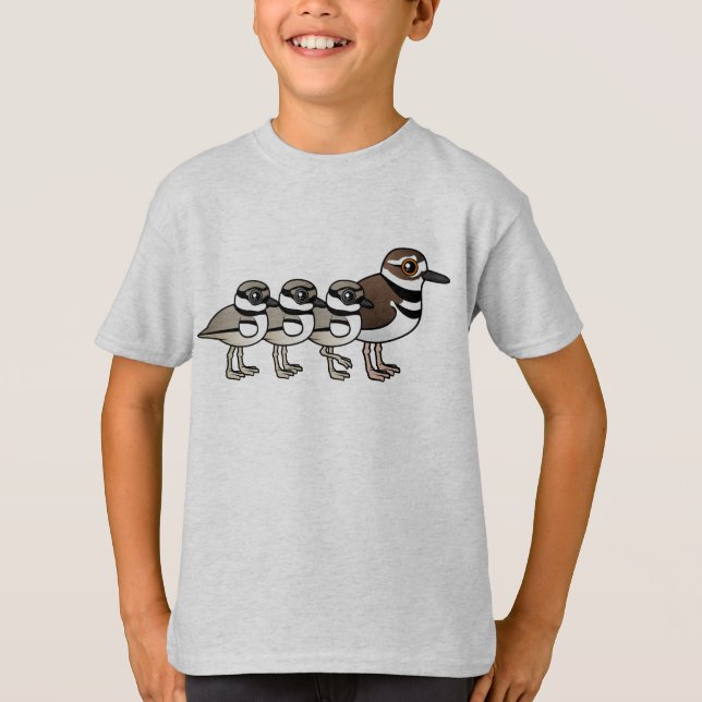 Killdeer & three chicks T-Shirt (Front)