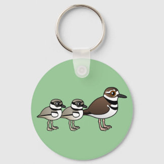 Killdeer & two chicks keychain