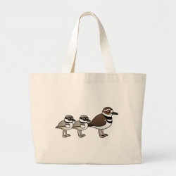Killdeer & two chicks Jumbo Tote Bag