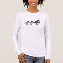 Killdeer & two chicks Women's Bella+Canvas Long Sleeve T-Shirt