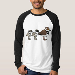 Killdeer & two chicks Men's Canvas Long Sleeve Raglan T-Shirt
