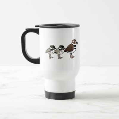 Killdeer &amp; two chicks travel mug