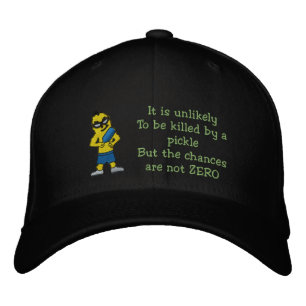 Killed by an pickle Embroidered Hat. Baseball Cap