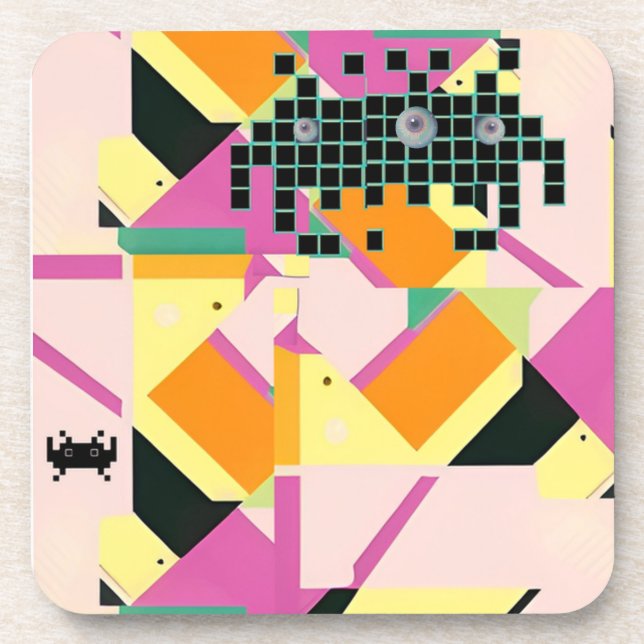 Killed Them with Memphis Designed Kindness Beverage Coaster (Front)