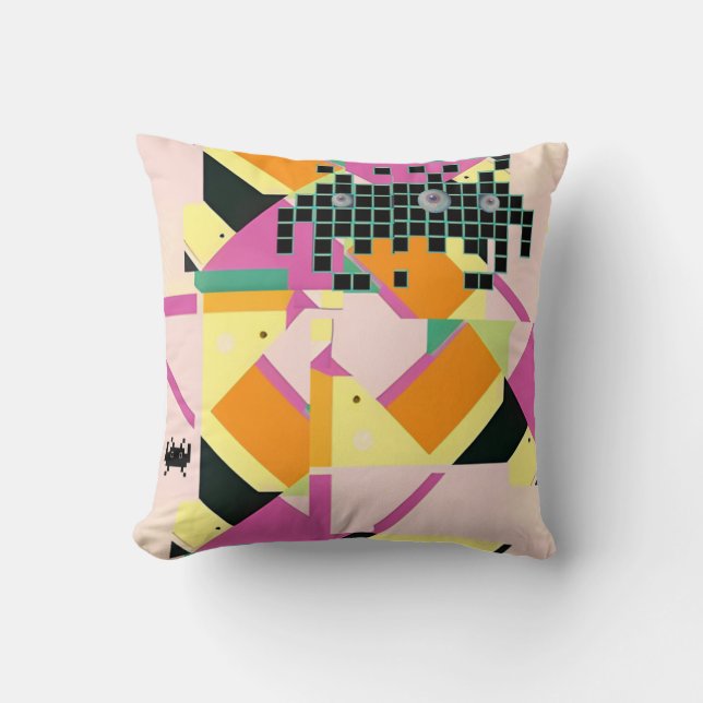Killed Them with Memphis Designed Kindness Throw Pillow (Front)