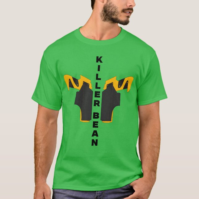 Killer Bean pistol Design boy T-Shirt (Front)