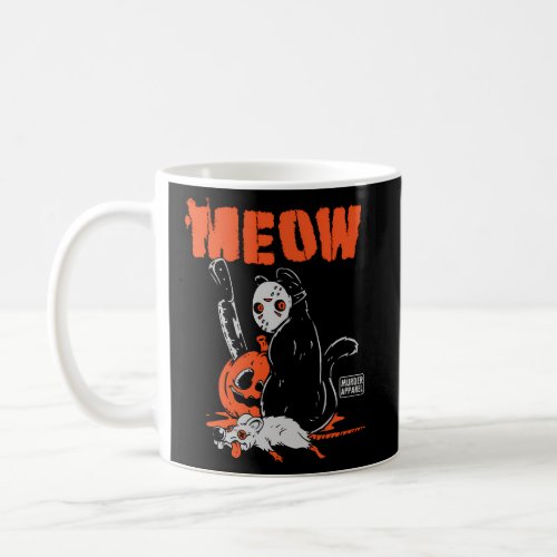Killer Cat Halloween Pumpkin Coffee Mug