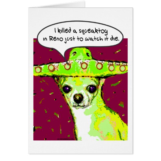 Killer Chihuahua Cards (Front)