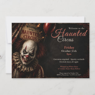 Killer Clown Halloween Costume Party Invitation