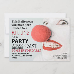 Killer Clown, Halloween Party Invitation