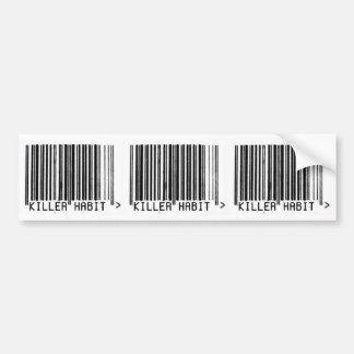 Killer Habit Barcode Bumper Sticker