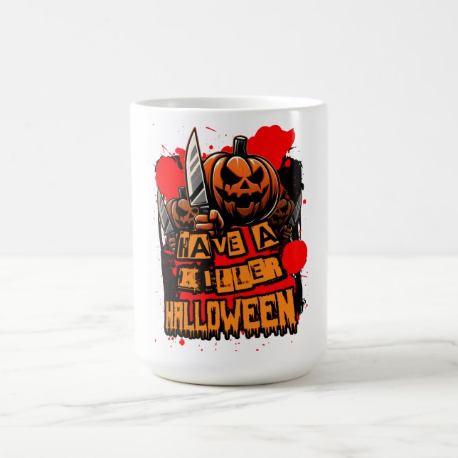 Killer Halloween Pumpkin Coffee Mug (Center)