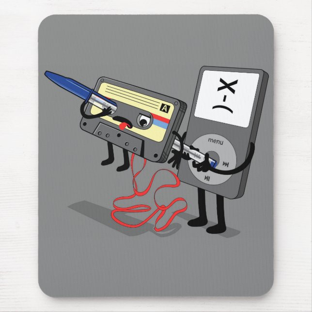 Killer Ipod Clipart (Retro Floppy Disk Cassette) Mouse Pad (Front)