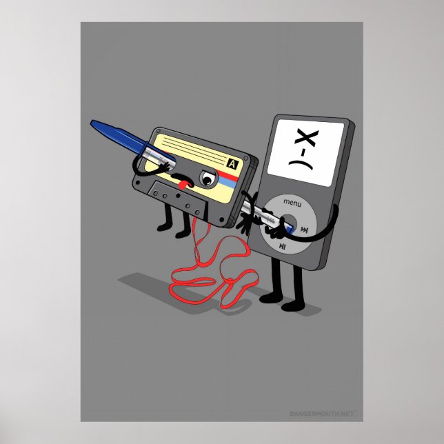 Killer Ipod Clipart (Retro Floppy Disk Cassette) Poster (Front)