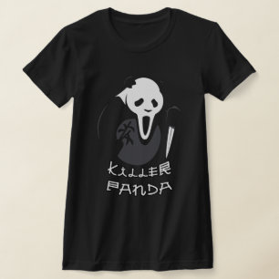 Killer Panda Cute Girls Women Halloween 2023 T-Shirt