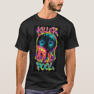 Killer Pool — Neon Graffiti 8 Ball Skull T-Shirt