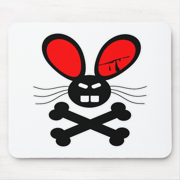 Killer Rabbit Cartoon Mouse Pad