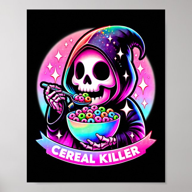 Killer Reaper Halloween Skeleton The Grim Reaper E Poster (Front)