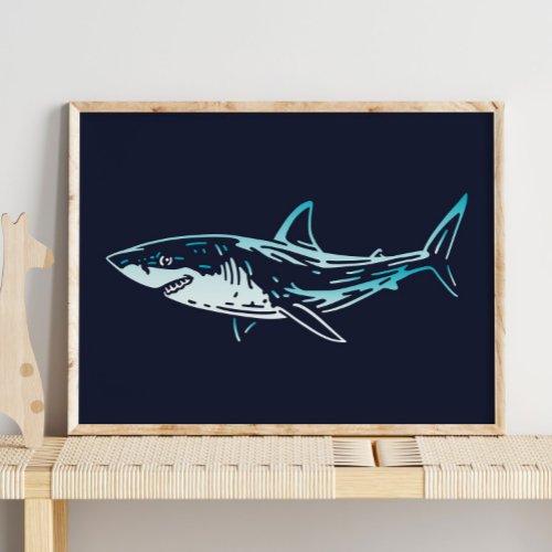 Killer Shark Print  Killer Shark Wall Print