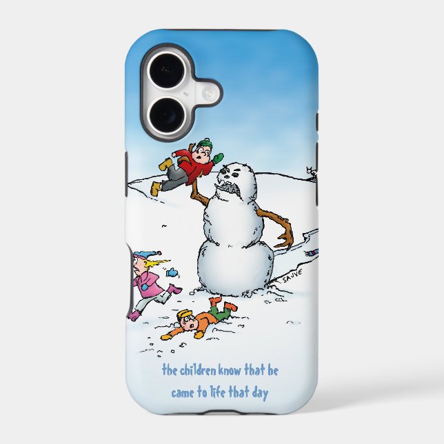 Killer Snowman Funny Cartoon Iphone Case (Back)