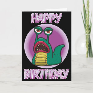 Killer Space Slug Birthday Card