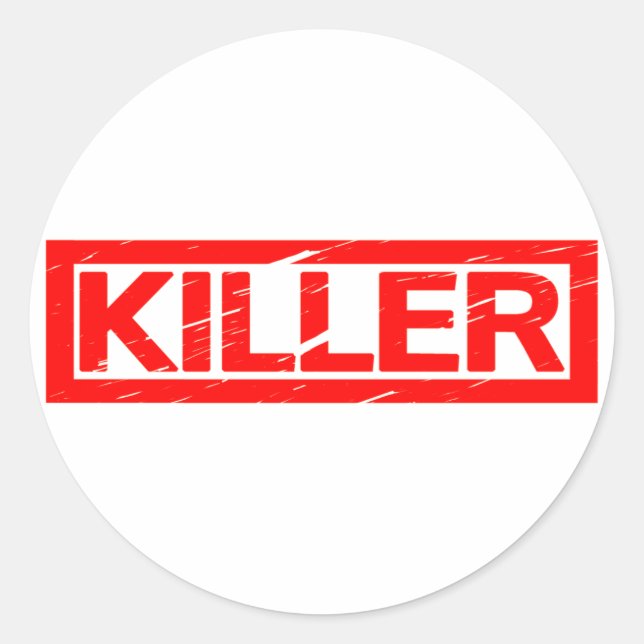 Killer Stamp Classic Round Sticker (Front)