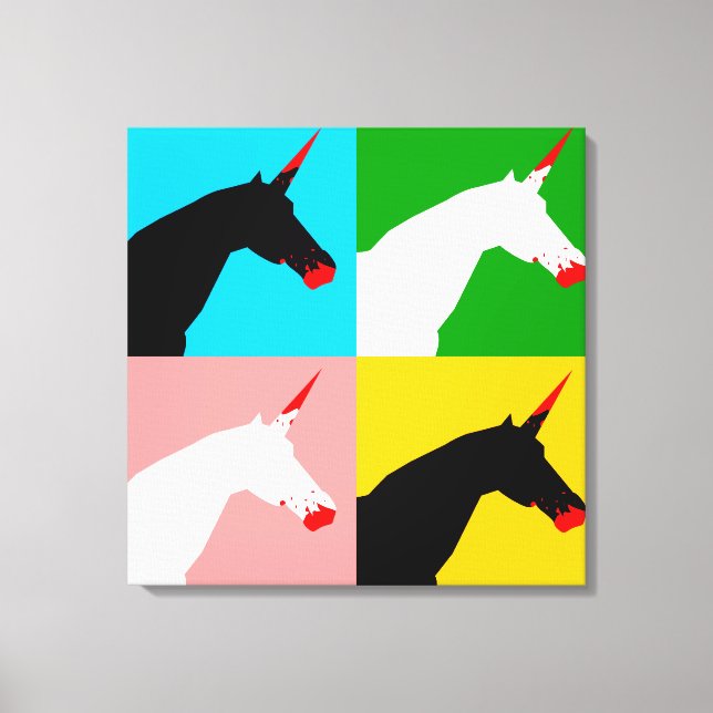 Killer Unicorn (Art Print) Canvas Print (Front)