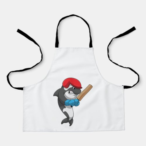Killer whale at Cricket with Cricket bat Apron