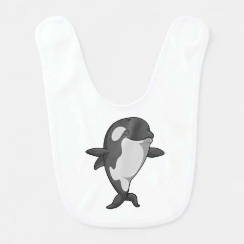 Killer whale at Yoga Fitness in Standing Baby Bib