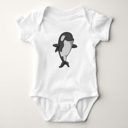 Killer whale at Yoga Fitness in Standing Baby Bodysuit