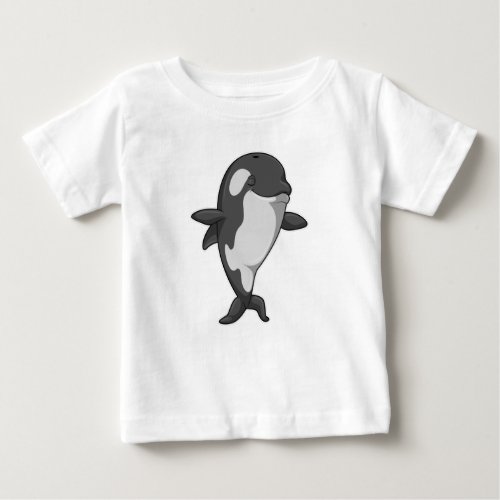 Killer whale at Yoga Fitness in Standing Baby T_Shirt