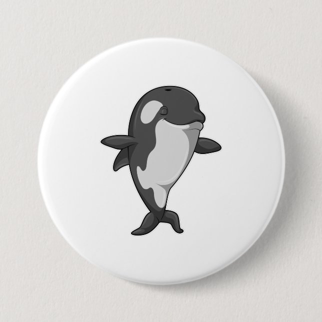Killer whale at Yoga Fitness in Standing Button (Front)