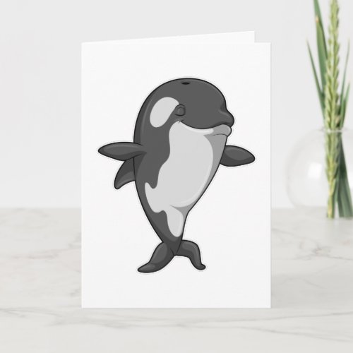 Killer whale at Yoga Fitness in Standing Card