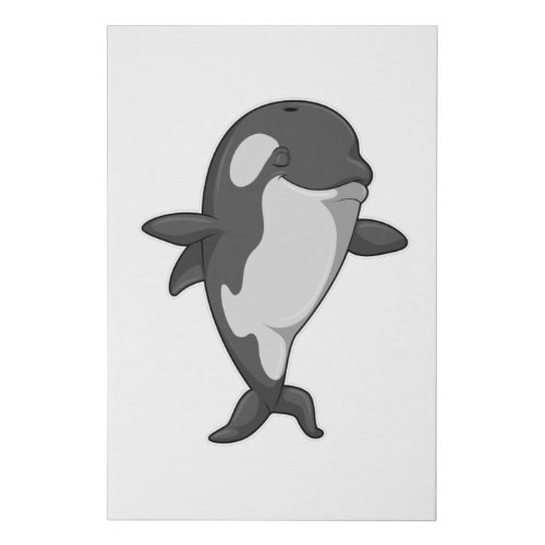 Killer whale at Yoga Fitness in Standing Faux Canvas Print