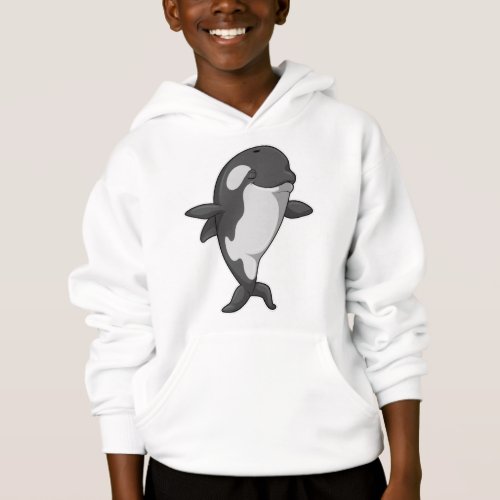 Killer whale at Yoga Fitness in Standing Hoodie