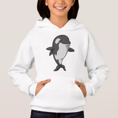 Killer whale at Yoga Fitness in Standing Hoodie